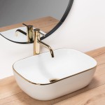 Накладной умывальник Rea Belinda Gold Edge